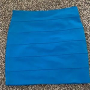 Forever 21 neon blue mini skirt